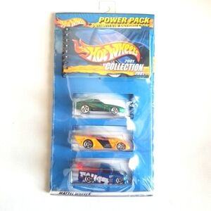 Hot Wheels Power Pack Promotion Includes 3 1:64 Scale Diecast Car and Book 2001